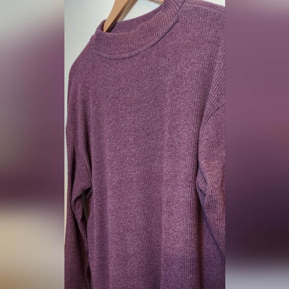 Terra & Sky Ribbed Purple Top - Picture 3 of 4